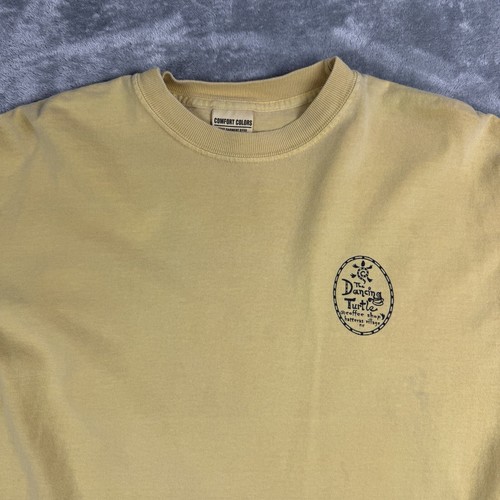 Comfort Colors Shirt Medium Gelb Baumwolle Langarm Grafikdruck Kaffee T-Shirt - Bild 5 von 7