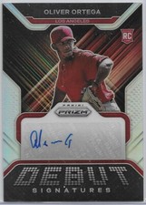 2022 Panini Prizm Oliver Ortega Debut Signatures Silver Prizm #DS-OO LA Angels