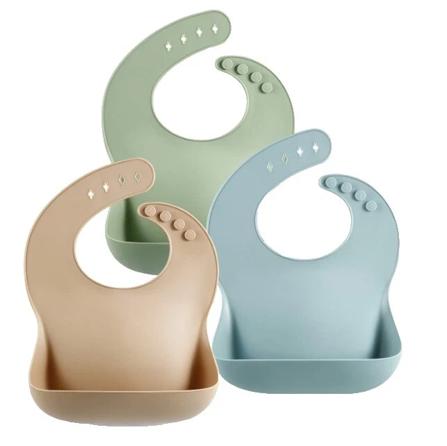 Rollo de Silicona Baberos Babero Bebé Multicolor y eructo Paños