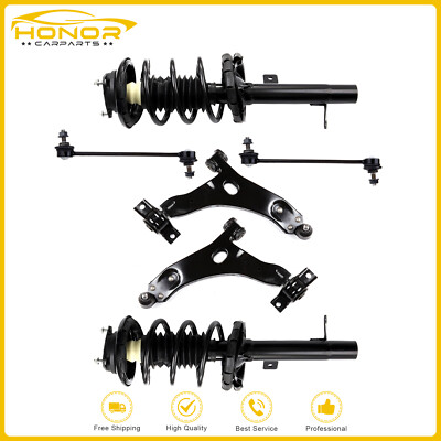 Front Struts Spring Sway Bars Control Arms Assembly For 2000-2004 Ford Focus
