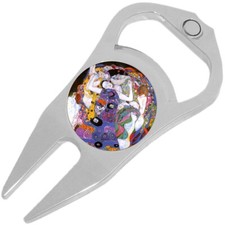 Gustav Klimt Painting Golf Ball Marker Divot Repair Tool Bottle Opener