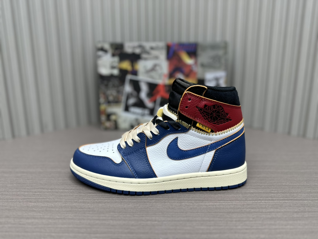 【Nike】Jordan 1 x Union Retro High Blue Toe BV1300-146 Union X Air Jordan 1 OG Hi Retro“Blue Toe” BV1300-146 High