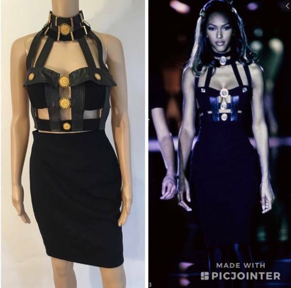 GIANNI VERSACE FW 1992 BONDAGE RARE RUNWAY EMBELLISHED GIANNI VERSACE FW 1992 BONDAGE RARE RUNWAY EMBELLISHED