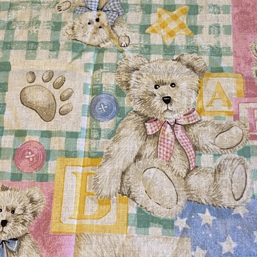 Spectrix Boyd's Bears Teddy Bear Patchwork Fabric Remnant 42”W x 34”L - Picture 4 of 8