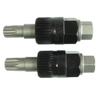2X Kurze Lichtmaschinen Nuss Vielzahn Torx T50 XZN M10 F. Freilaufriemenscheibe