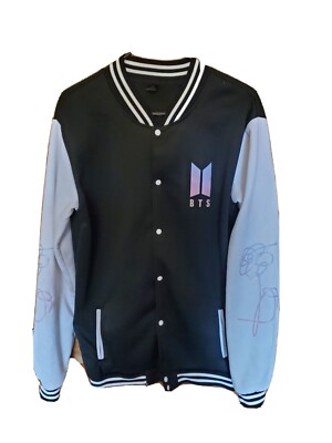 BTS Women Love Yourself Tour Varsity Jacket Black White Size XL