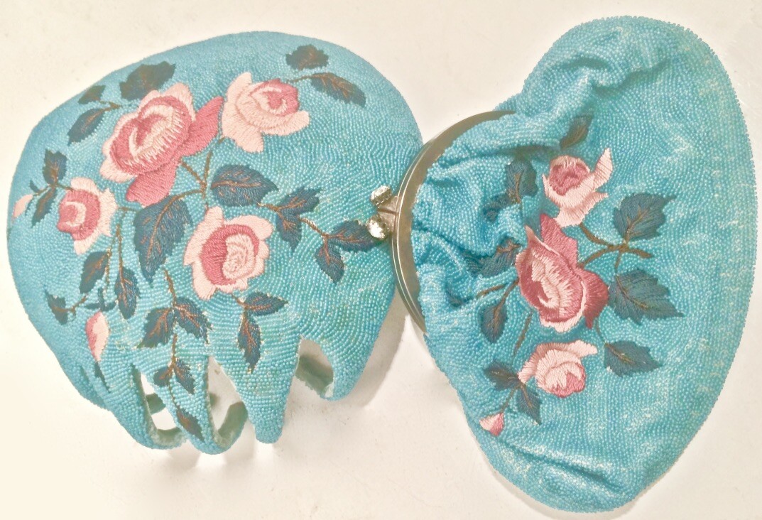 Vintage Hat Clutch Purse Beaded Embroidered Milli… - image 7