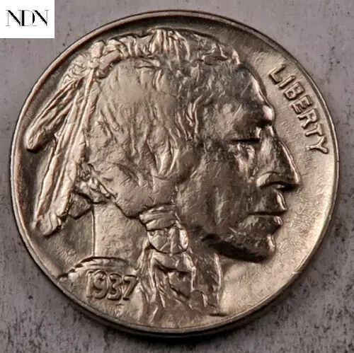 1935+1936+1937 Buffalo Nickel Set - Almost Uncirculated (AU) - 3 Coin Lot - Imagen 4 de 4