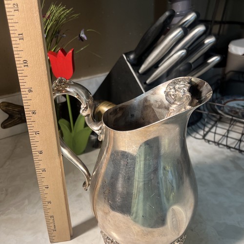 Suffolk Silversmiths Silver Plate Footed Vintage England Water pitcher (dents) - Picture 14 of 16