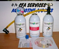 ENVIROSAFE REFRIGERANT REPLACEMENT /Recharge KIT +OIL For R12 Cars1995-OLDER 3lb