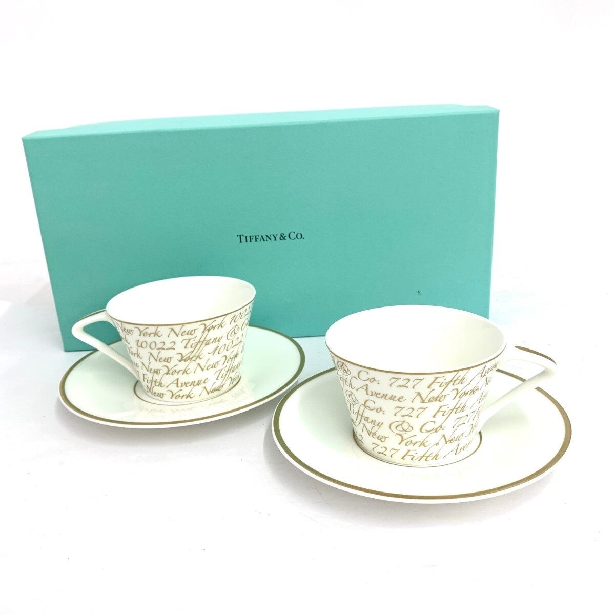 Tiffany &amp; Co. - Tiffany カップ Tiffany & Co Coffee Cups Bone China NYC FIFTH AVE Landmark
