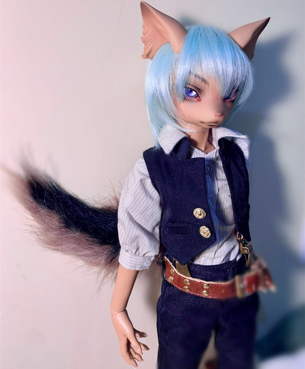 1/4 BJD Doll SD Oskar Male Cat Face Make UP+Free Eyes Resin Toys Gift