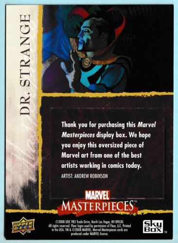 Marvel Masterpieces 2008 - Set 2, Box-Topper. Dr. Strange. Upper Deck - 2008 - Picture 2 of 2