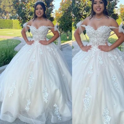 white party dresses ebay White Quinceanera Dresses Off the Shoulder Sweet 15 16 Birthday Party Ball  Gowns