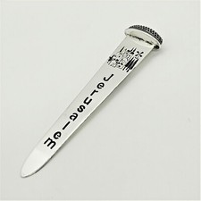 Silver Torah Yad Pointer Handmade With Amethyst Jerusalem View By S.Ghatan 