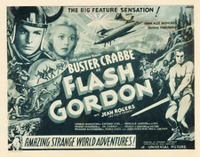 Flash Gordon Buster Crabbe Movie Lobby Card reprint photo 2 sizes to pick  