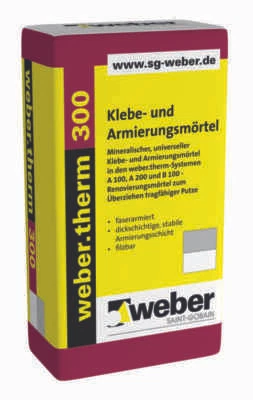 (1,00 €/kg) 30 kg Klebe- und Armierungsmörtel weber.therm 300 grau