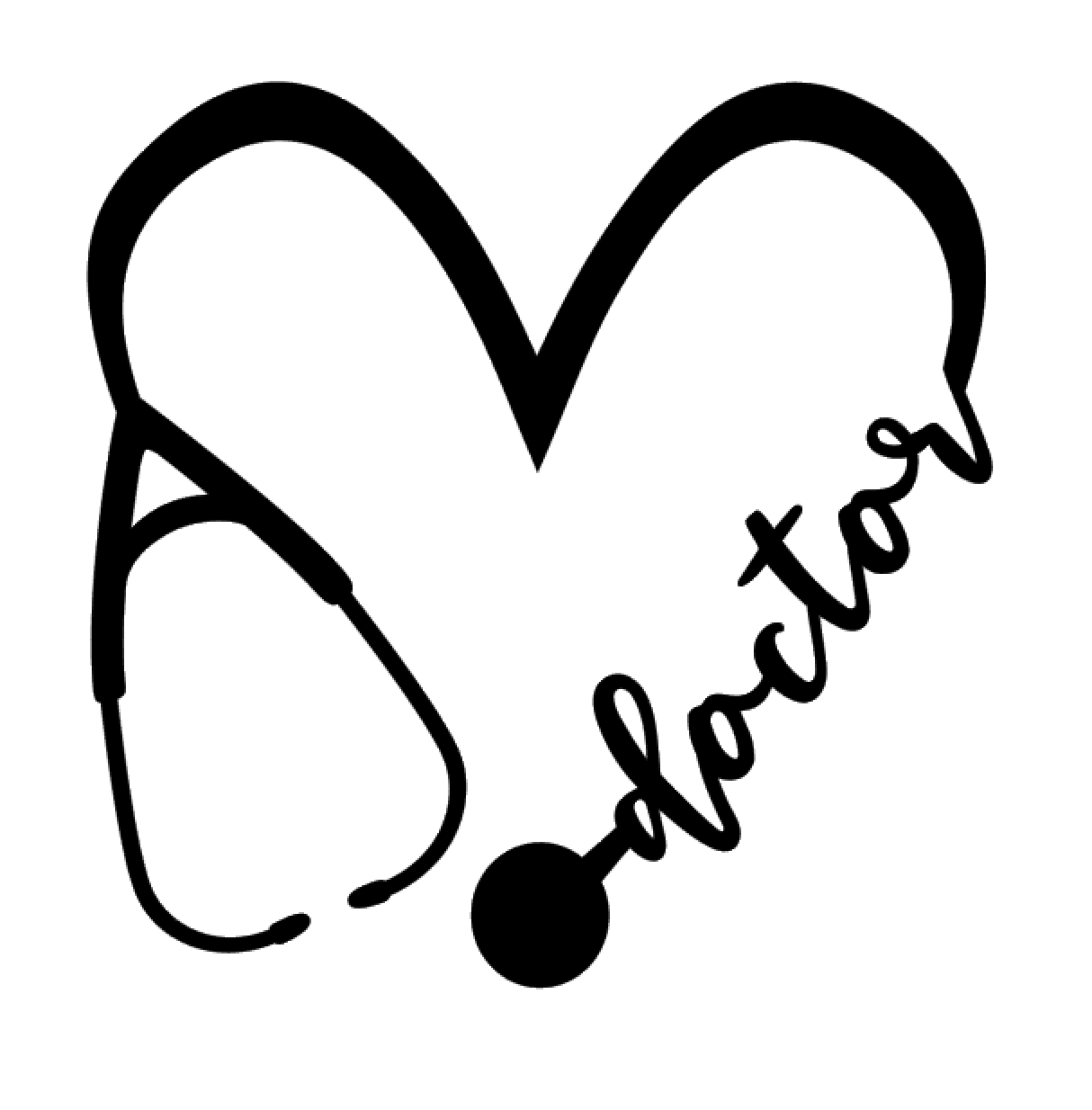 Doctor Heart Stethoscope Vinyl Decal Sticker For Home Cup Glass Car Decor A230