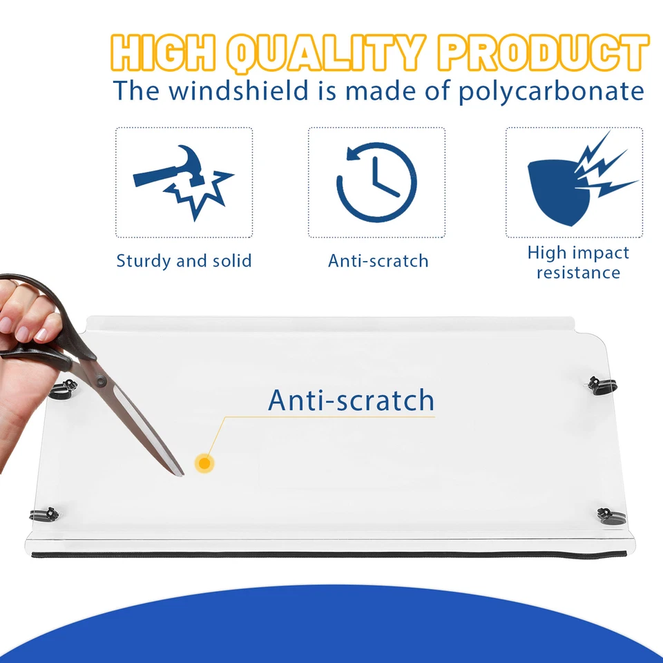 Parabrisas delantero transparente ventilado para Polaris Ranger XP 500/700 800/570 tamaño completo Foto 4 de 4