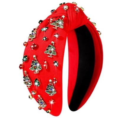 Jeweled Headband with Embellished Crystals and Pearls - Wide  display picture 1