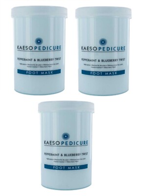Kaeso Pediküre Pfefferminze & Blaubeere Twist Fußmaske 1200ml 3er Pack