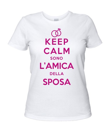 Magliette Addio al Nubilato Divertenti Keep Calm Personalizzate Amiche Sposa - Foto 5 di 16