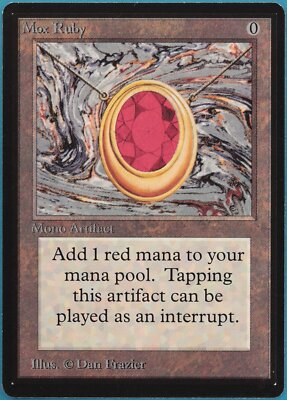 Mox Ruby Beta NM (Power 9 Rare Reserved List MTG Magic Card