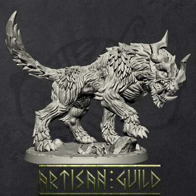 Gorefang the Great Worg | Dire Wolf | Orc Barbarian Mount miniature for Tabletop