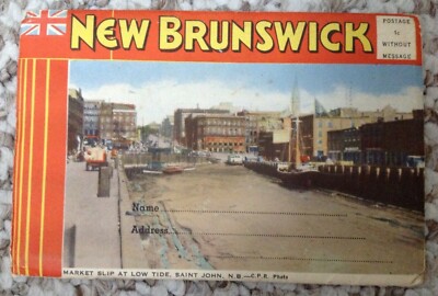 mehrere Ansichten von KANADA - NEW BRUNSWICK - alter Briefkarte unbenutzt