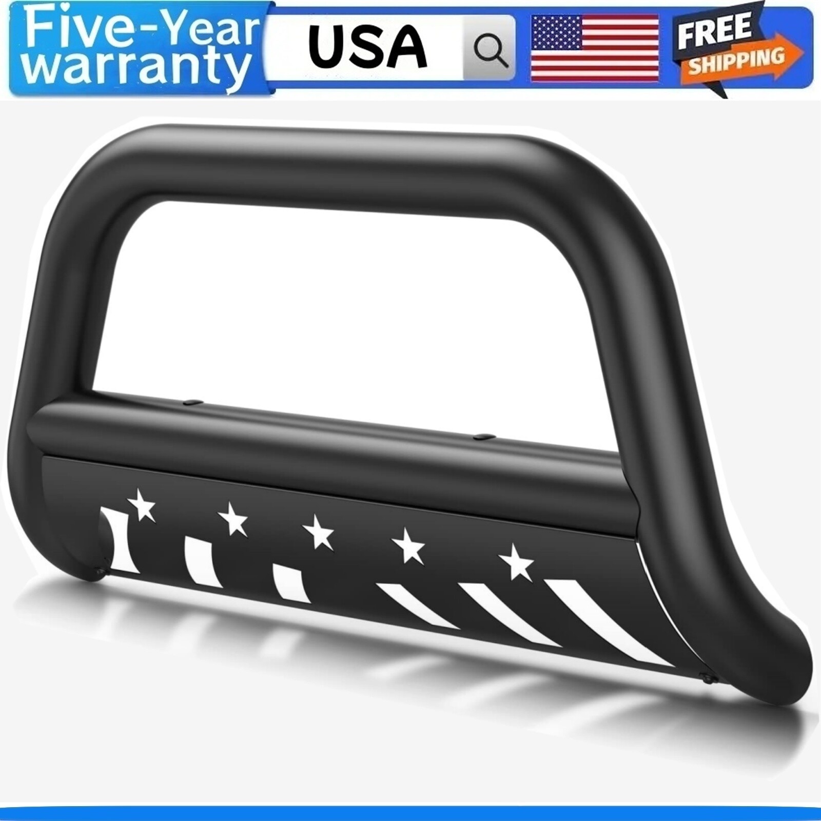 Bull Bar Compatible with F150 2004-2023 Front Grille Brush Push Bumper Guard
