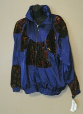 Lavon Full Zip Windbreaker Jacket Size L Purple Plum Nylon Hip hop Vtg 80s 90s