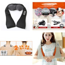 US Shiatsu Neck Back Massager w Heat Deep Kneading Massage Shoulder Waist Body