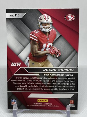 Deebo Samuel 2019 Panini XR Rookie RC Blue Parallel SN 098/199