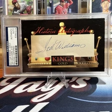 2017 HA Kings Ted Williams /33 Cut Auto Gold. PSA/DNA Authentic. Historic Autos