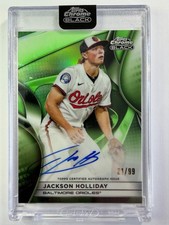 2025 Topps Chrome Black Jackson Holliday #CBA-JH Auto Green /99 Orioles