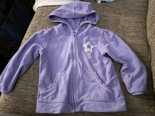 Carter  s Purple Fleece Zip Hoodie 4T Star Patch