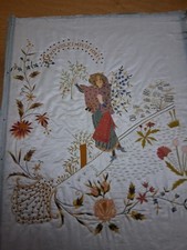 OPERA TESSILE RICAMO ANTICO IN SETA  VEDI DESCRIZIONE E FOTO