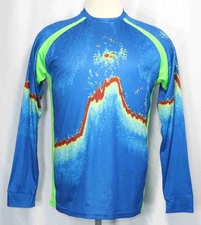 Pelagic VaporTek Blue Performance Fishing Gear Long Sleeve Mens Size Medium