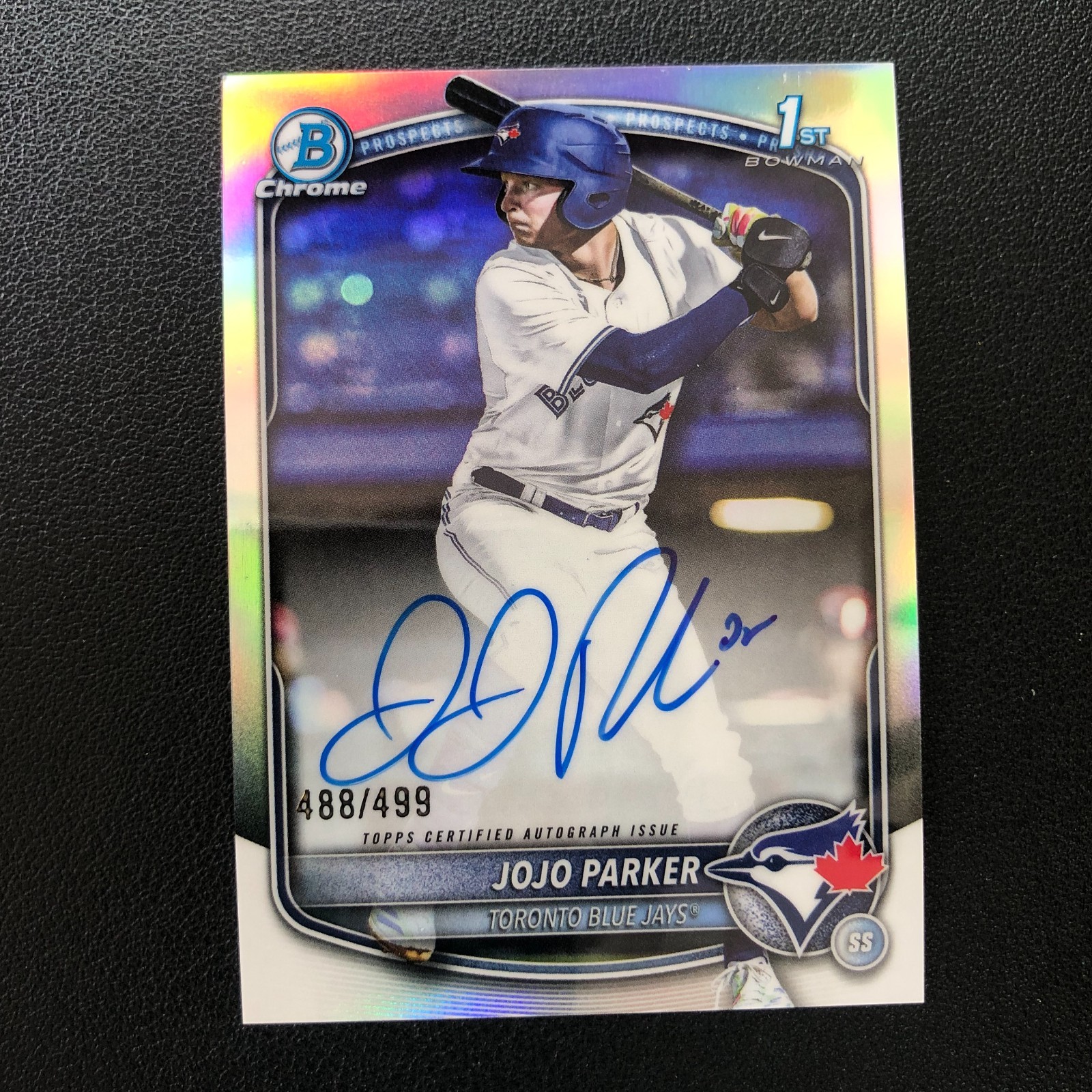 2025 Bowman Draft Chrome Prospect On Card Auto Jojo Parker 1st Refractor /499