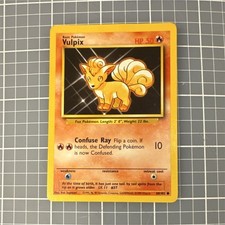 Pokémon Vulpix Base Set Regular Common 68/102 Basic 50 HP English Card