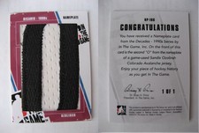 2013-14 In the Game Decades 1990s Nameplate NP-166 Sandis Ozolinsh O letter 1/1