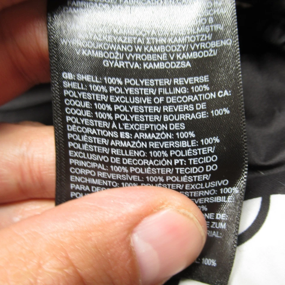 Chaqueta North Face Niños 4 Negra Reversible Puffer Aislada Resistente al Agua Difusa Foto 4 de 4