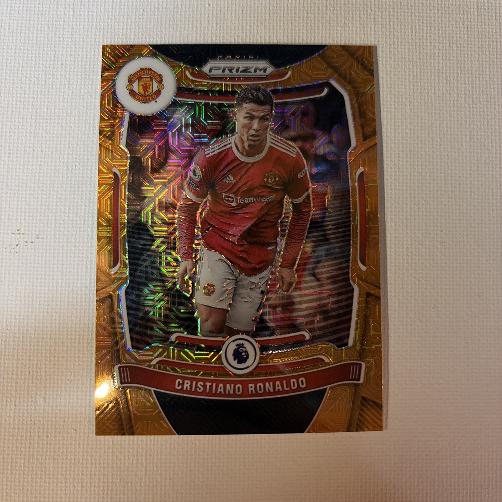 Cristiano Ronaldo 2021 Prizm Premier League #283 Orange Mojo Price 