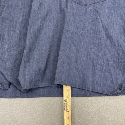 Made in Nepal Mens 4XL 100% Cotton Soft Long Sleeve Navy Blue Tunic Hippie Boho - Picture 8 of 8