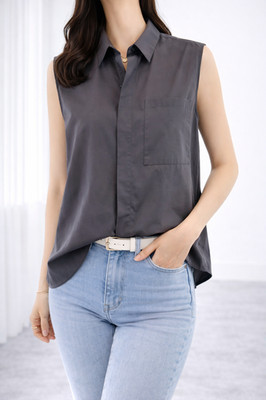 Bluse 36 40 DE Acne Studios Grau Damen Tunika Hemd Shirt Oberteil Baumwolle Neu