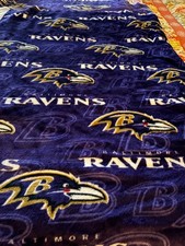 Two Yards of Baltimore Ravens Purple Lux Plush Fleece Fabric