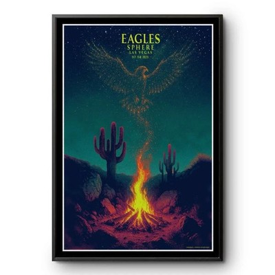 Eagles Live At Sphere Las Vegas On November 7 And 8 2025 Desert Fire Phoenix Art