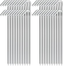 40 Pack 9 Inch Tent Stakes Metal Heavy Duty Tarp Camping Inflatables