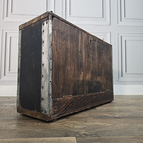 Retro Vintage Wooden Trunk Box Chest Ammo - Army Tool Storage Case - Antique - Picture 2 of 24