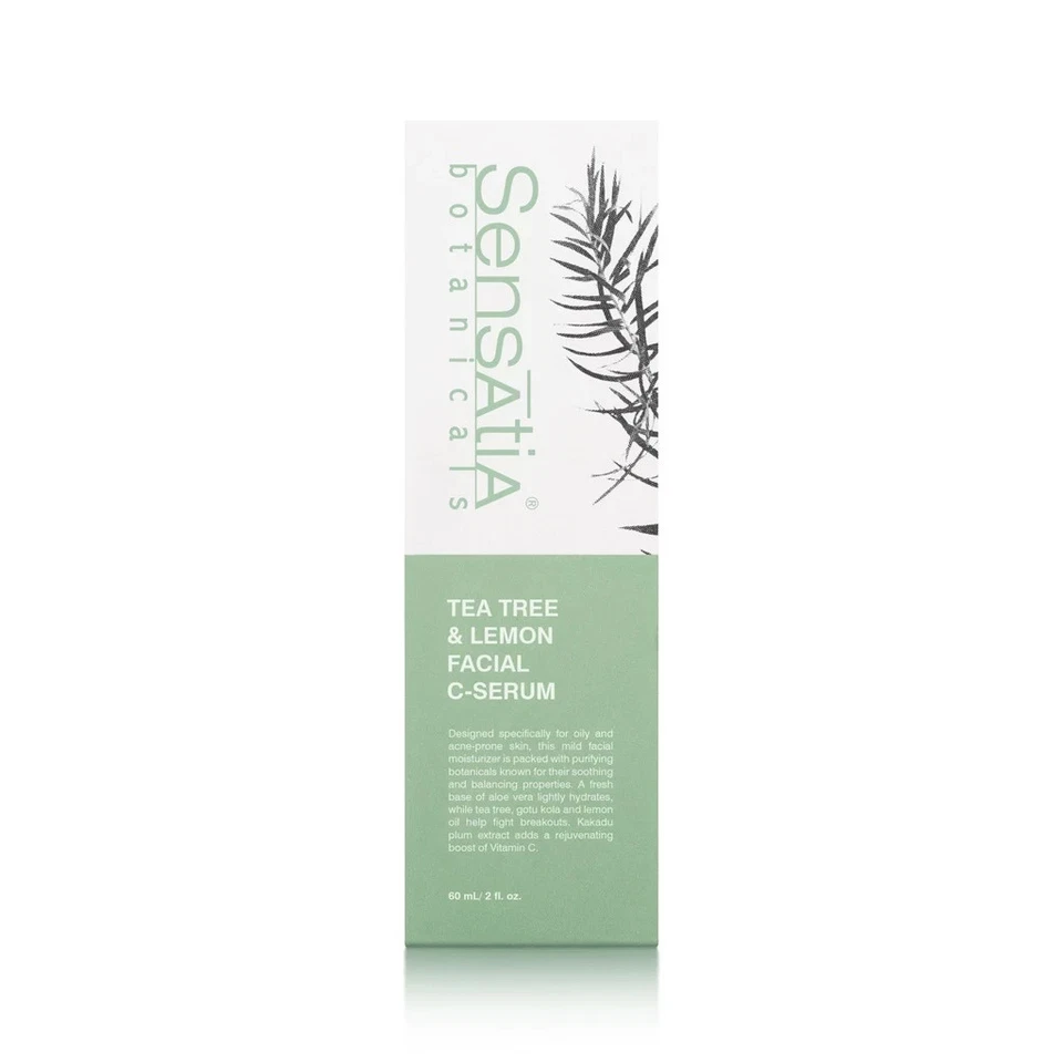 Sensatia Botanicals Tea Tree Lemon C-Serum 60ml Oily Acne-Prone Skin Calming - Image 2 of 3